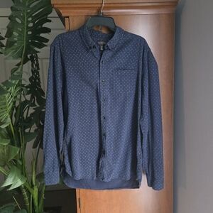 CPO Provisions Shipman Supply Dark Blue Button Up With Pattern